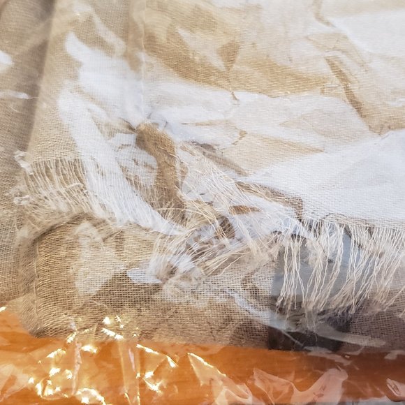 OS janice Khaki Floral Scarf - Picture 7 of 8